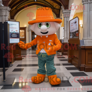 Orange Irish Castle maskot...