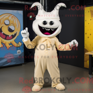 Crème Demon-mascottekostuum...