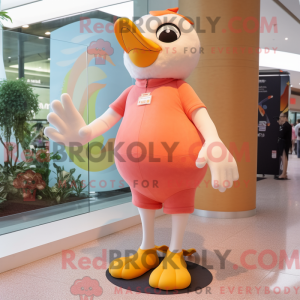 Peach Dove mascot costume...