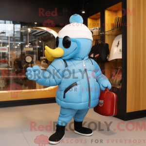 Sky Blue Baa mascot costume...