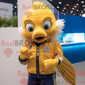 Guld Betta Fish maskot...