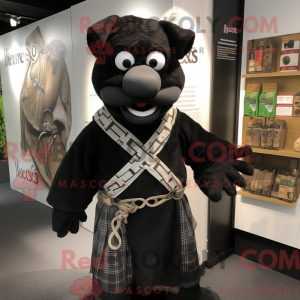 Sort Celtic Cross maskot...