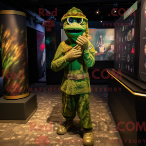 Gold Green Beret maskot...