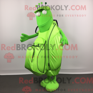 Lime Green Golf Bag maskot...