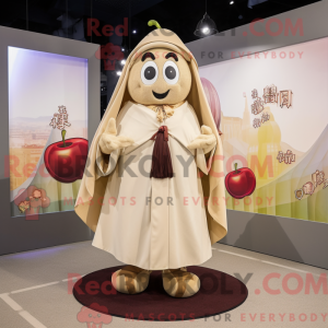 Beige blomme maskot kostume...