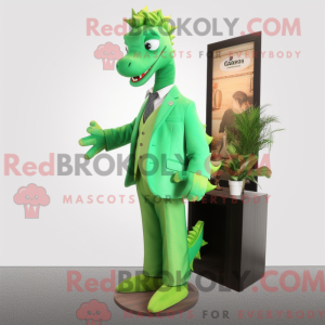 Grøn søhest maskot kostume...