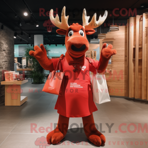 Red Moose-mascottekostuum...