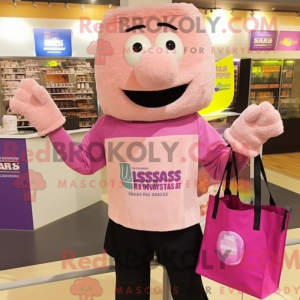 Postava maskota růžového...