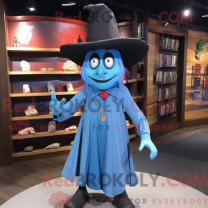 Sky Blue Witch S Hat maskot...