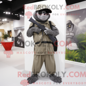 Sniper maskot kostume...