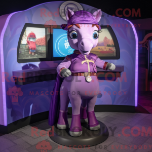 Purple Horseshoe mascot...