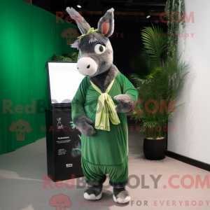 Costume mascotte d âne vert...