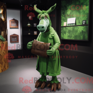 Costume mascotte d âne vert...