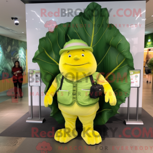 Yellow Cabbage Leaf mascot...