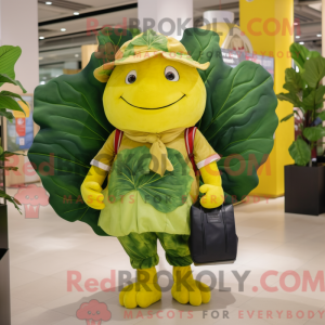 Yellow Cabbage Leaf maskot...