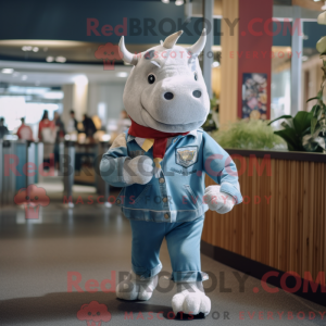 Silver Bull-mascottekostuum...