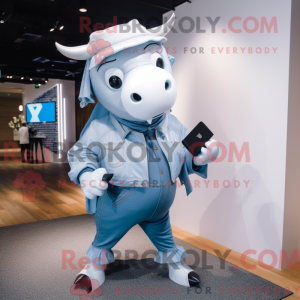 Silver Bull-mascottekostuum...
