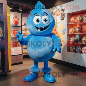 Personaggio mascotte blu...