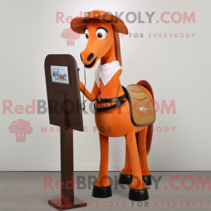 Orange Mare maskot kostume...