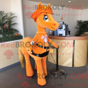 Orange Mare maskot kostume...