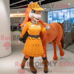 Orange Mare mascottekostuum...