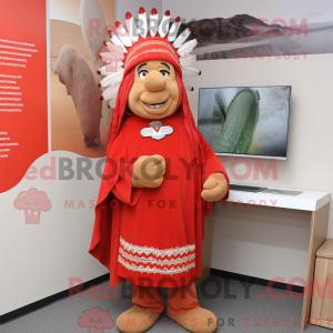Red Chief-maskotdraktfigur...