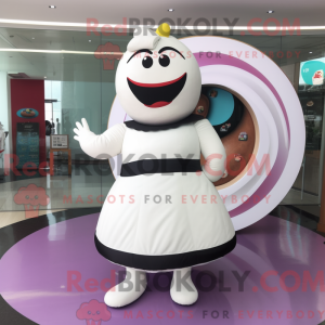 Witte donut mascottekostuum...