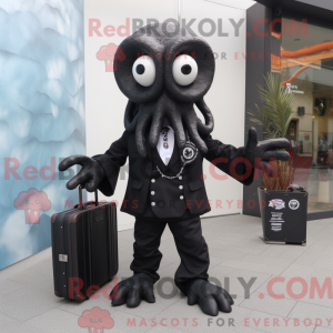 Black Kraken mascot costume...