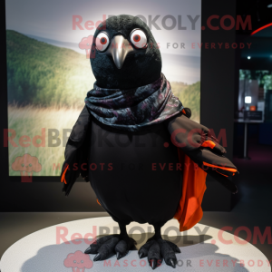 Svart Quail maskot drakt...