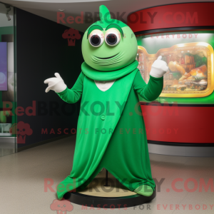 Grøn Ring Master maskot...