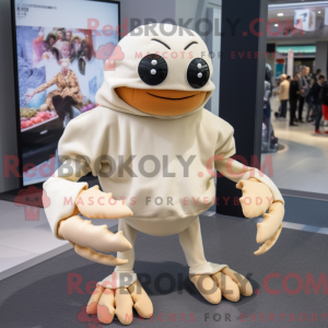 Beige krabbe maskot kostume...