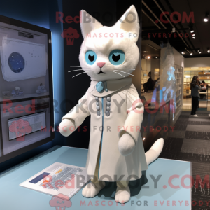 Mascotte de chat blanc...
