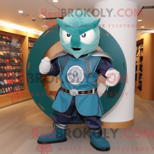 Teal Celtic Shield mascot...