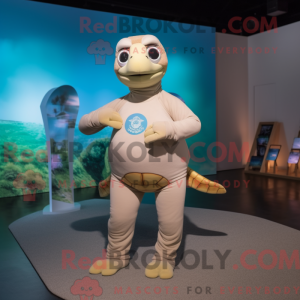 Tan Sea Turtle maskot...