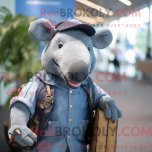 Navy Tapir maskotdraktfigur...