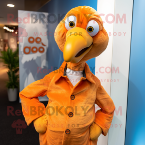 Orange Dodo Bird maskot...