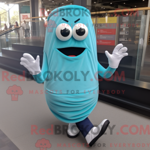 Kostým tyrkysového maskota...