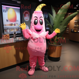 Pink Baa-mascottekostuum...