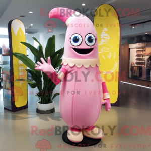 Pink Baa maskot kostume...