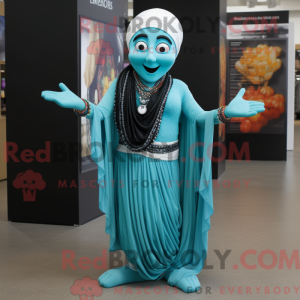 Turkis Mime maskot kostume...