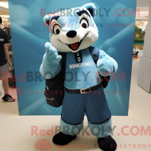 Sky Blue Badger maskot...