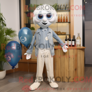 Postava maskota bílého...