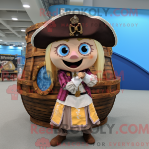 Tan Pirate-maskotdraktfigur...