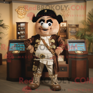 Tan Pirate-maskotdraktfigur...