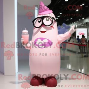 Pink Bottle Of Milk mascot...