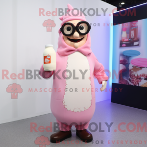 Różowa butelka mleka...