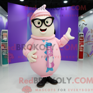Pink Bottle Of Milk mascot...