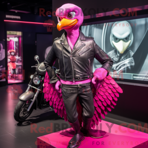Magenta Swan Maskottchen...