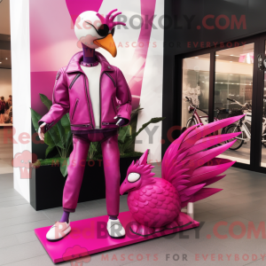 Magenta Swan Maskottchen...