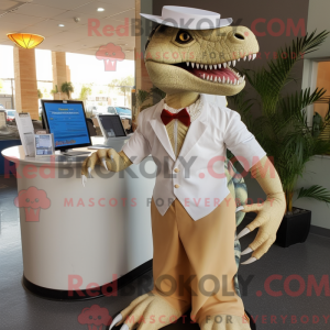 Cream Spinosaurus maskot...